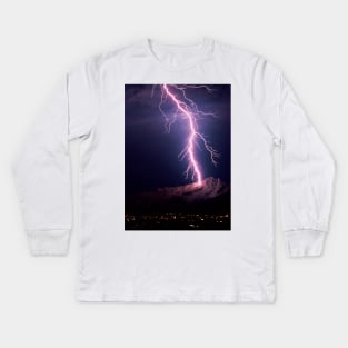 Lightning over Tucson (E145/0292) Kids Long Sleeve T-Shirt